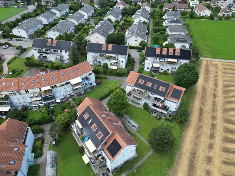 Luftaufnahme einer Photovoltaikanlage von Future Power